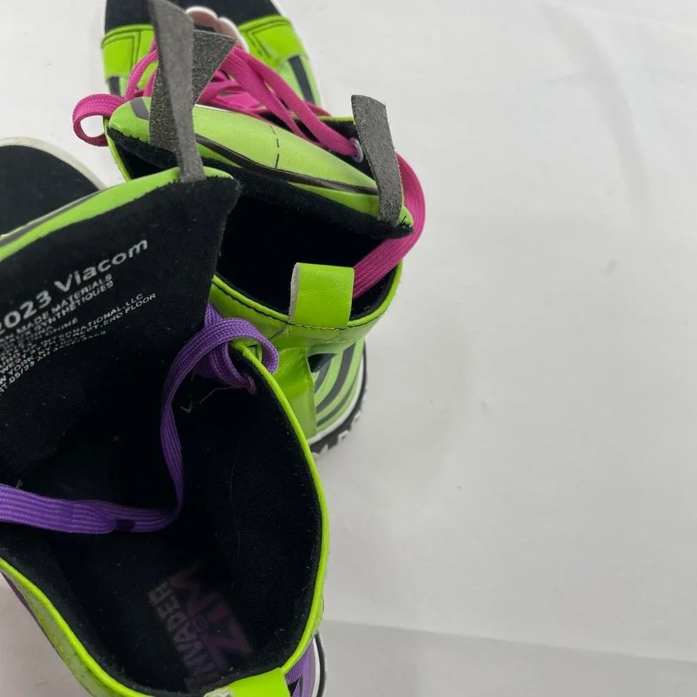 Invader Zim Gir Sneakers Shoes Emo Scene Women's 10 Hi Tops Striped Colorful